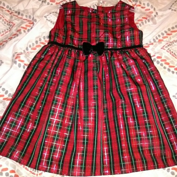 🌼George Christmas Dress with Black Suede Sweater - Picture 5 of 6